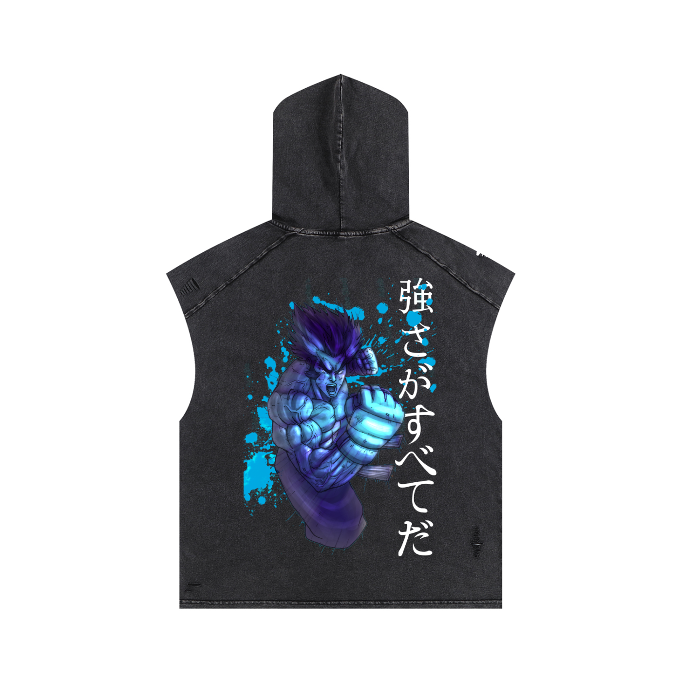 Snow Washed Boxy Hooded Tank Top