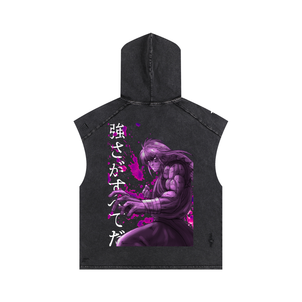 Snow Washed Boxy Hooded Tank Top