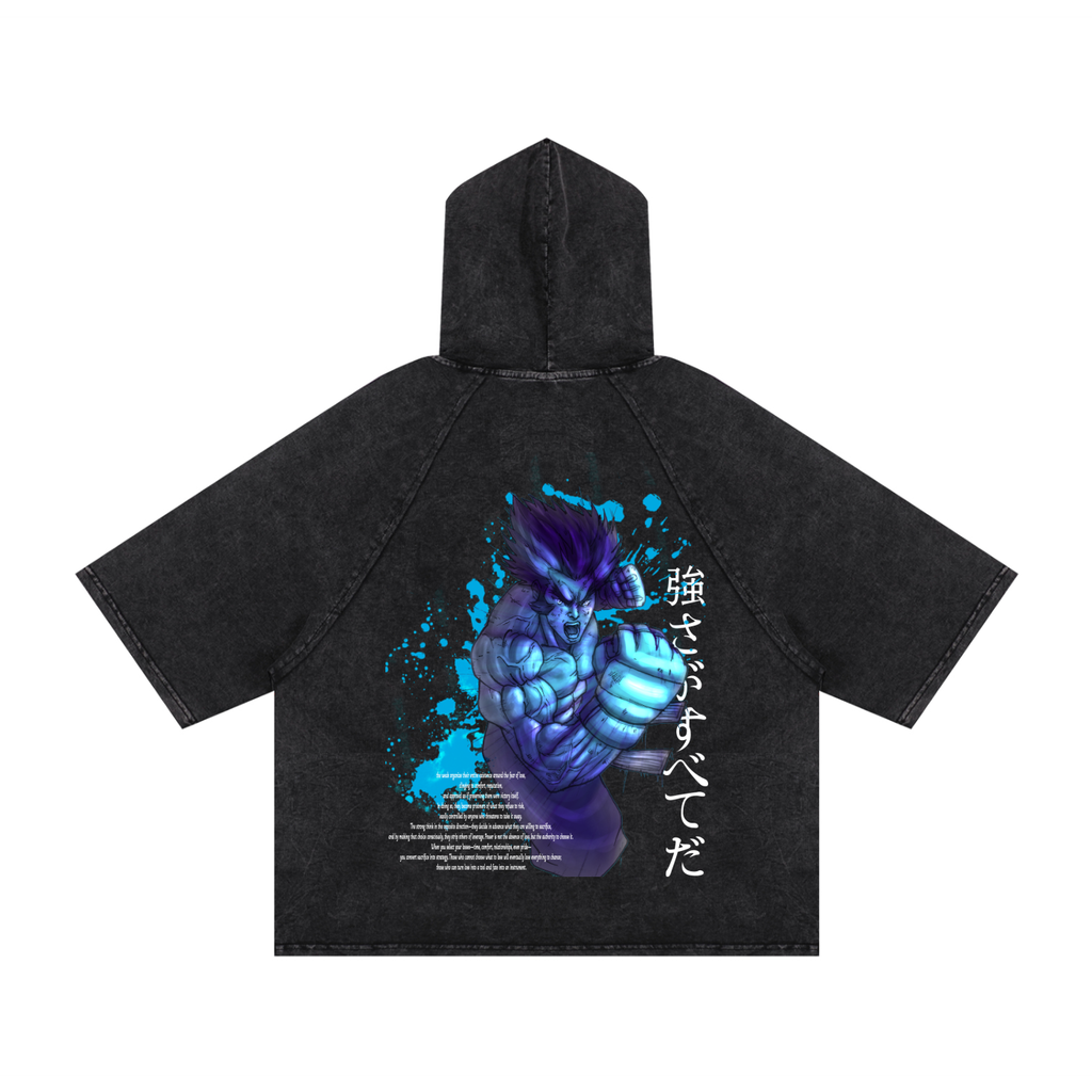 Snow Washed Hooded Boxy T-Shirt