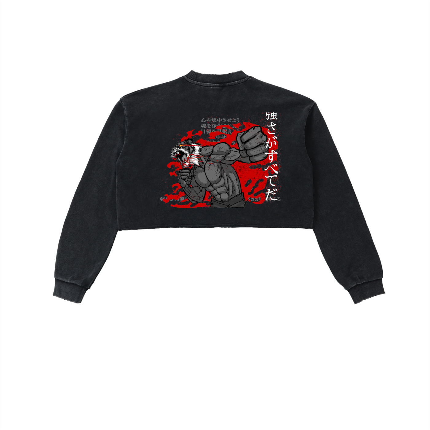 Kimahl Raw Edge Cropped Sweatshirt